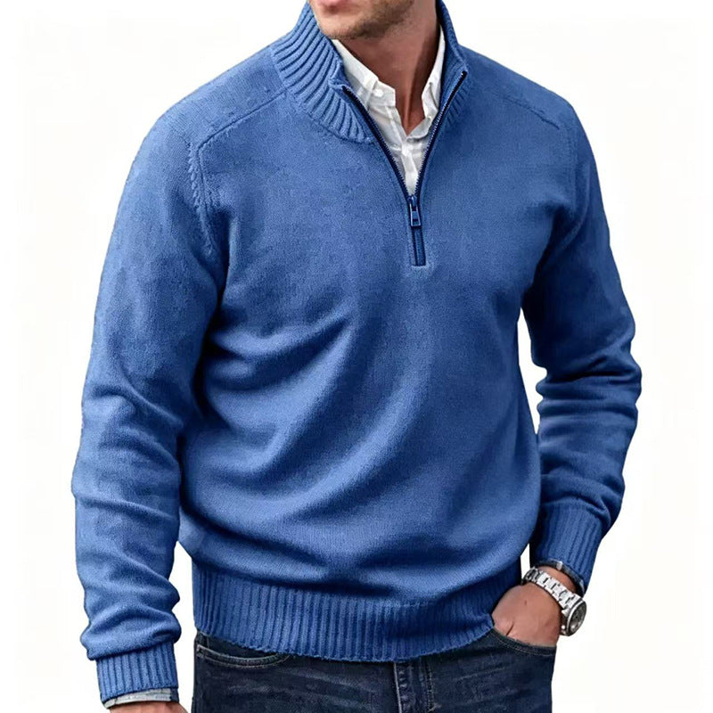 Reuben | Mens Jumper Knitted Stand Collar Warm Winter Sweater