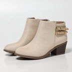Conrad | Womens Western Boots Chunky Heel Round Toe Buckle Ankle Boots
