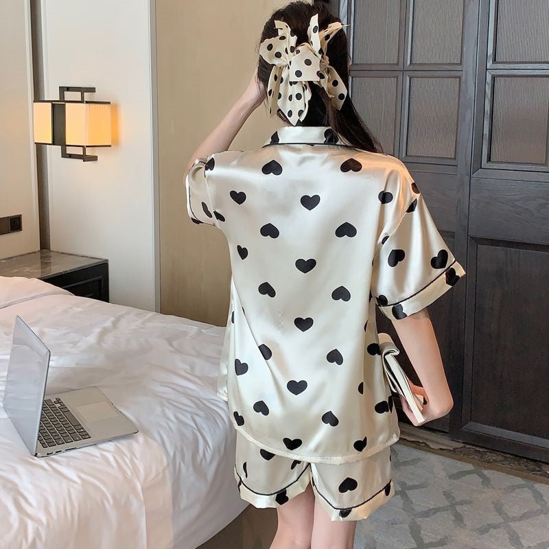 Odette | Womens Short Sleeve Satin Pyjama Set