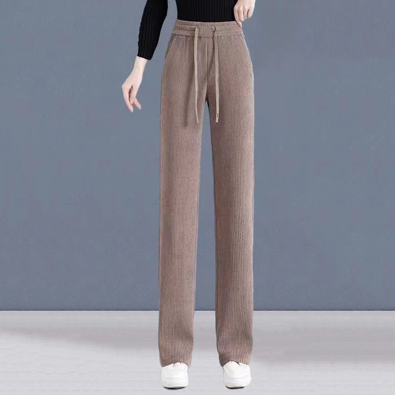 Winifred | Womens Trousers Corduroy Wide Leg High Waisted Casual Pants