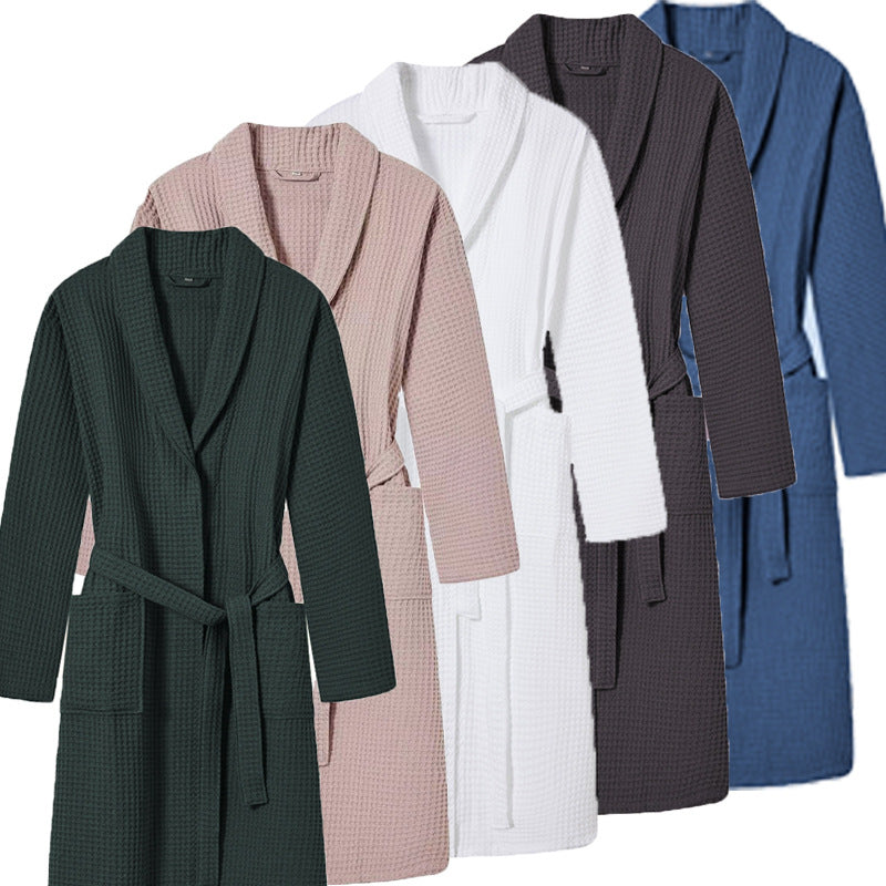 Rowan | Womens Dressing Gown Cotton Waffle Bathrobe Robe