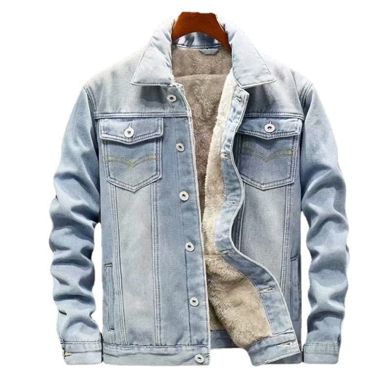 Ferris | Mens Denim Jacket Fleece Lined Warm Winter Trucker Jacket