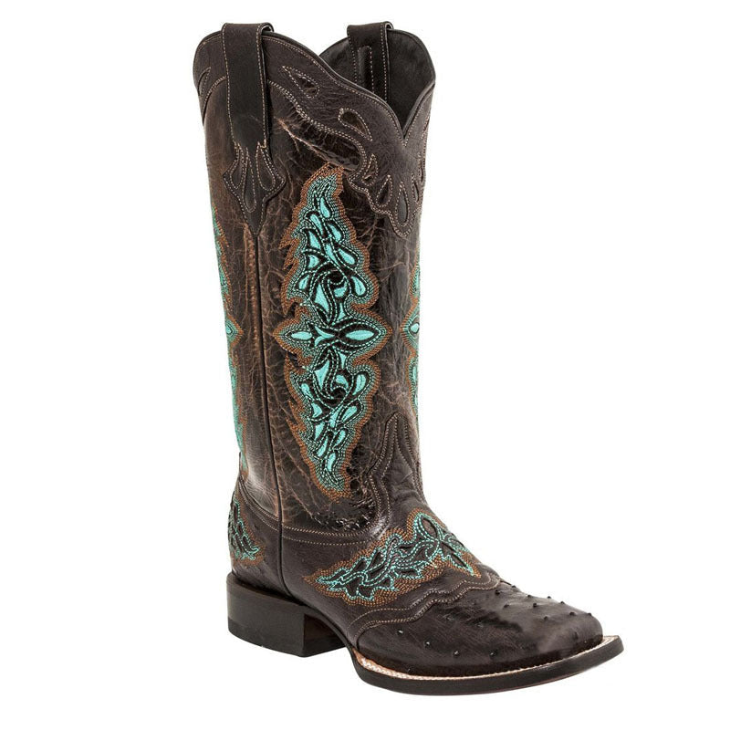 Arabella | Womens Western Boots Square Toe Chunky Heel Riding Long Boots