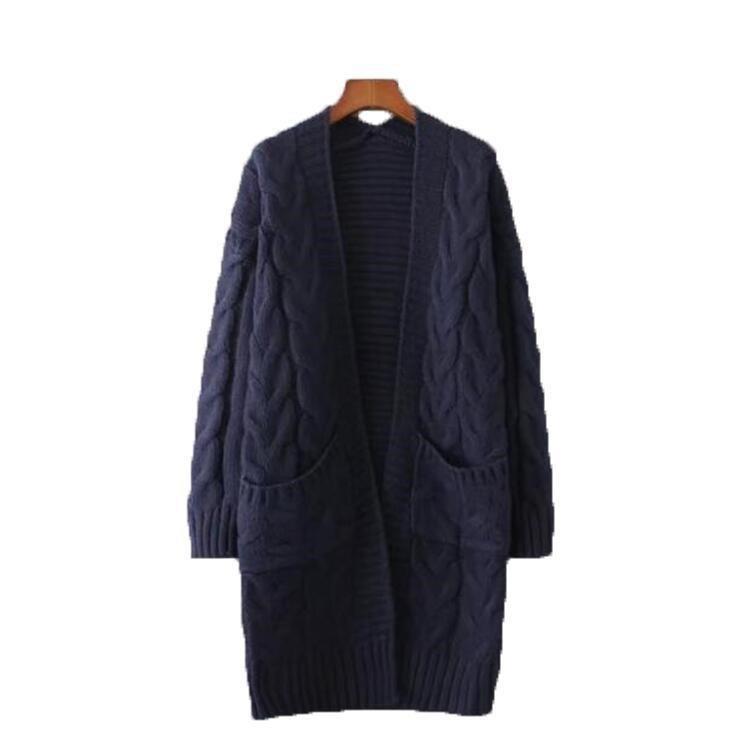 Emmett | Womens Cardigan Knitted Cable Twist Open Front Sweater