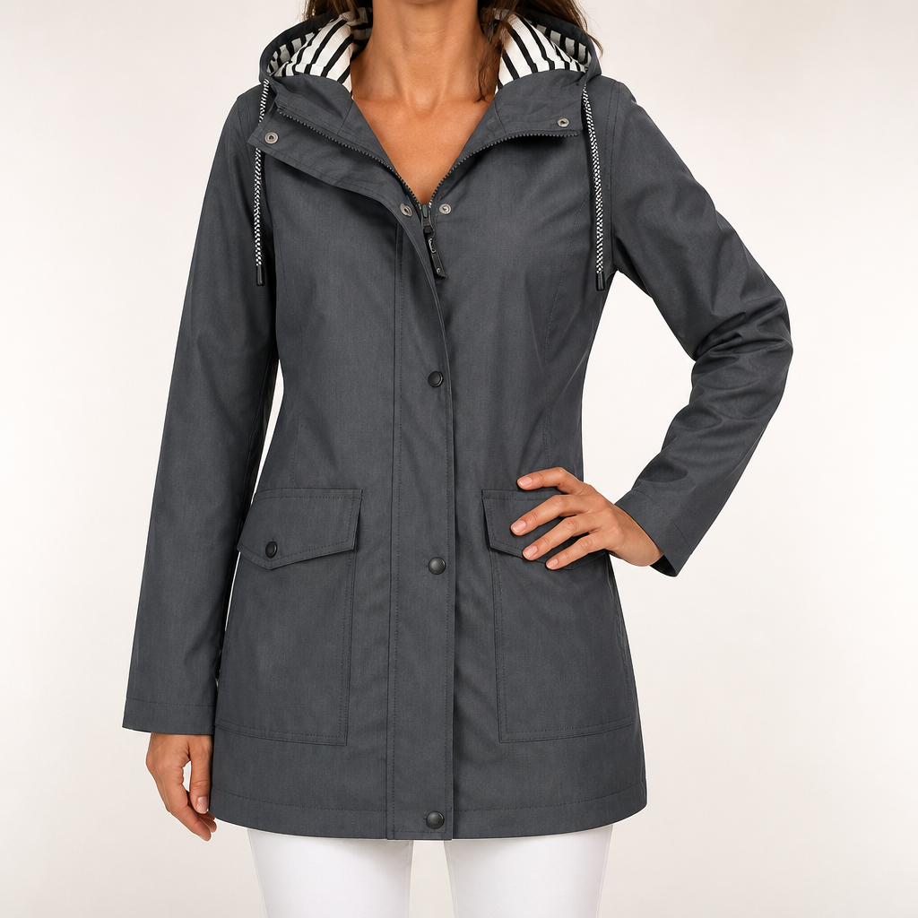 Adaline | Womens Waterproof Jacket Hooded Windproof Lightweight Rain Coat, Yellow