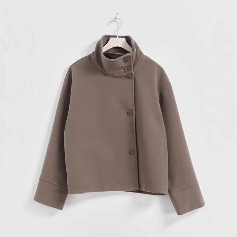 Adelaide | Womens Stand Collar Wool Blend Jacket - 3