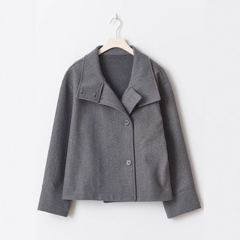 Adelaide | Womens Stand Collar Wool Blend Jacket - 4