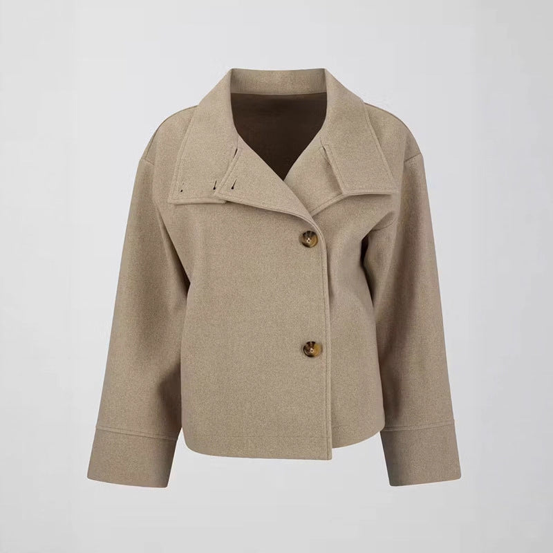 Adelaide | Womens Stand Collar Wool Blend Jacket - 5