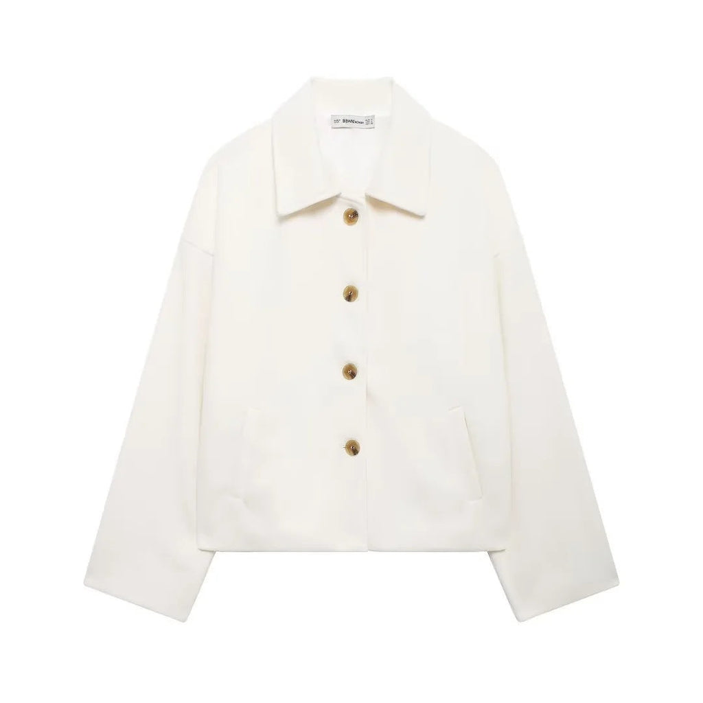Adele | Womens Vintage Tweed Blazer Jacket - White