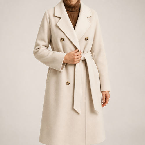Adeline | Womens Winter Wool Longline Long Loose Warm Coat, White
