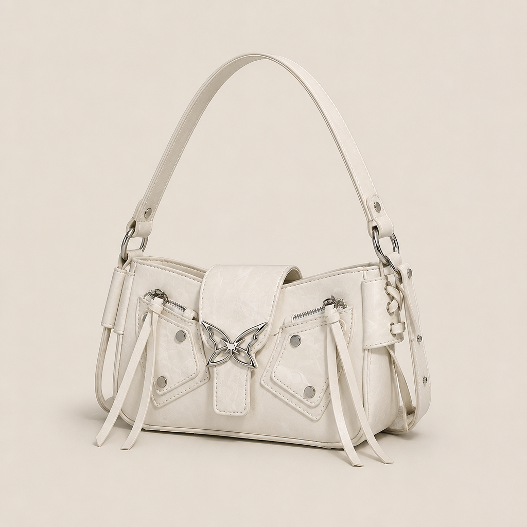 Aldo | Womens Crossbody Bag Bow Motorcycle Shoulder Handbag, White