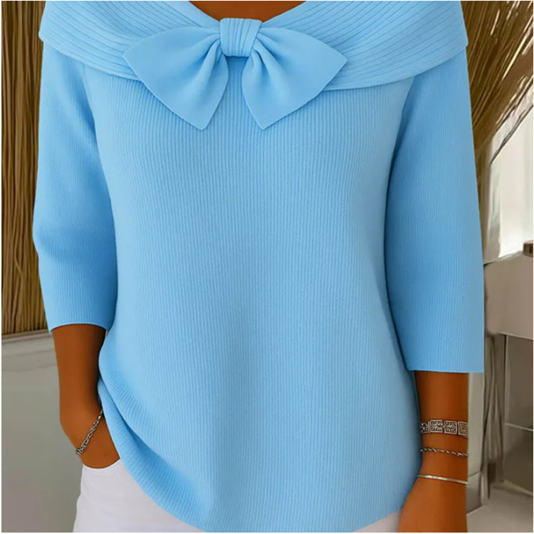Arabella | Womens French Light Long Sleeve Knitted Jumper Top - 1