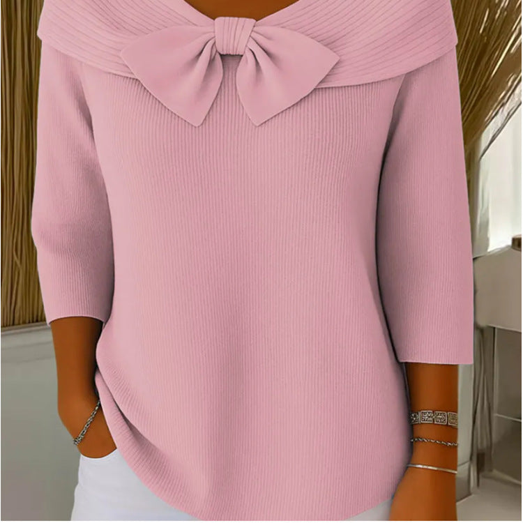 Arabella | Womens French Light Long Sleeve Knitted Jumper Top - 2
