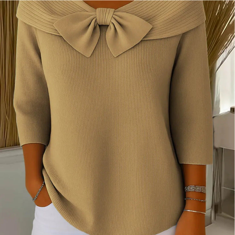 Arabella | Womens French Light Long Sleeve Knitted Jumper Top - 3