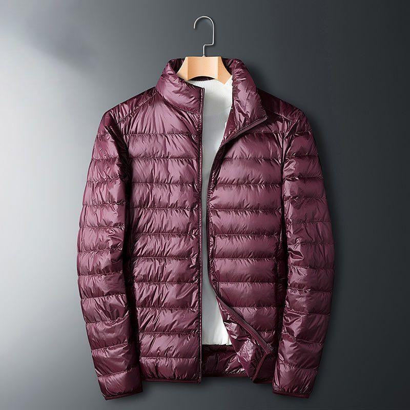 Barnaby | Mens Quilted Lightweight Puffer Jacket, Wine Red