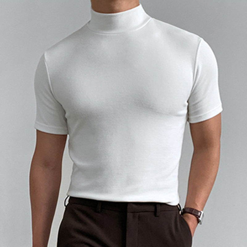 Barrett | Mens Slim Fit Turtleneck Short Sleeve T Shirt - 1