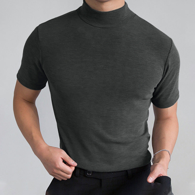 Barrett | Mens Slim Fit Turtleneck Short Sleeve T Shirt - 4