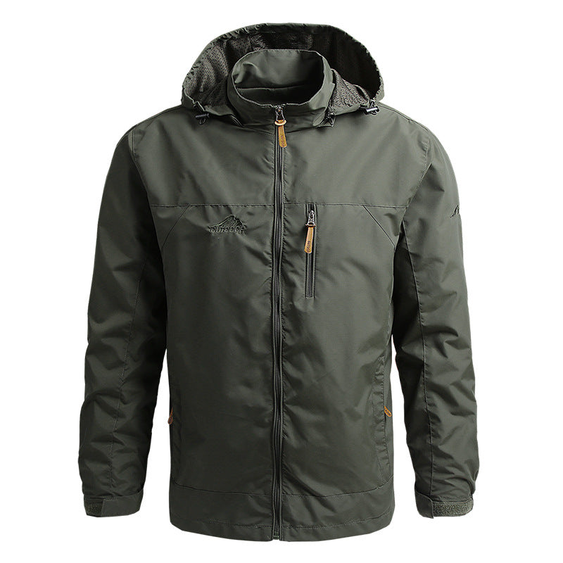 Baxter | Mens Lightweight Sports Windbreaker - Army Green