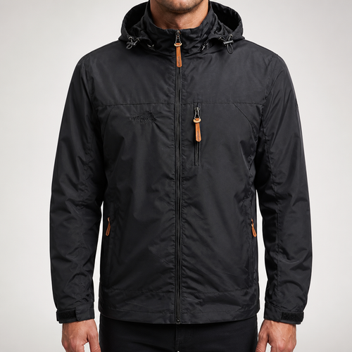 Baxter | Mens Lightweight Sports Windbreaker Casual Outdoor Rain Jacket, Black