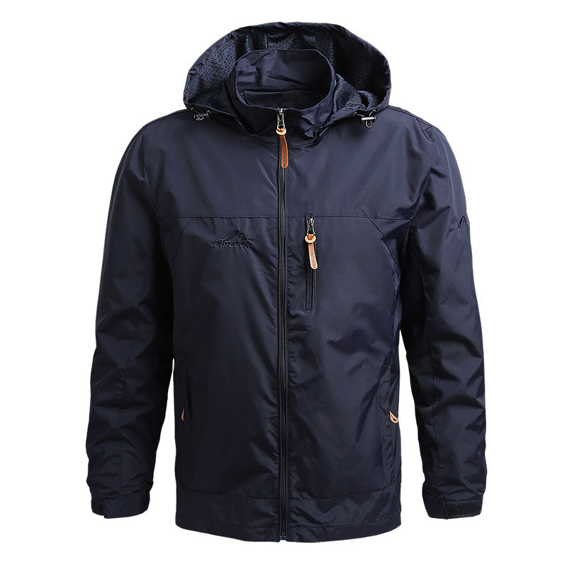 Baxter | Mens Lightweight Sports Windbreaker - Dark Blue