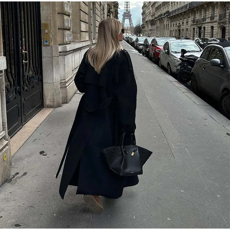 Beatrice | Womens Double Breasted Trench Long Coat - 2