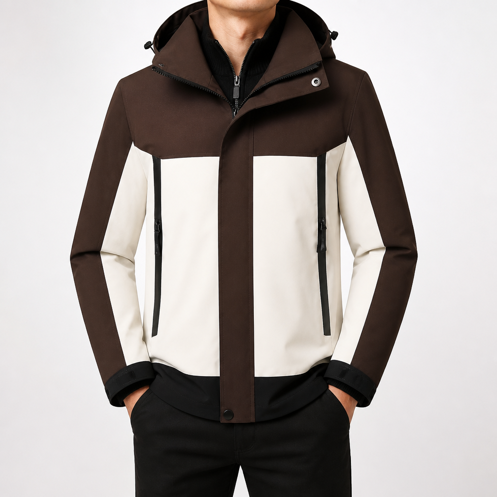 Beatrix | Mens Waterproof Jacket Windproof Hooded Lightweight Outdoor Work Coat, Design 1