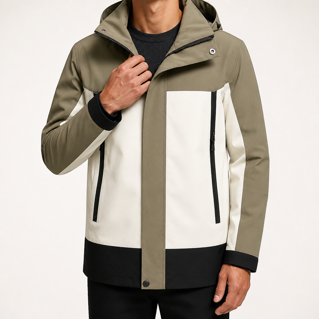 Beatrix | Mens Waterproof Jacket Windproof Hooded Lightweight Outdoor Work Coat, Design 3