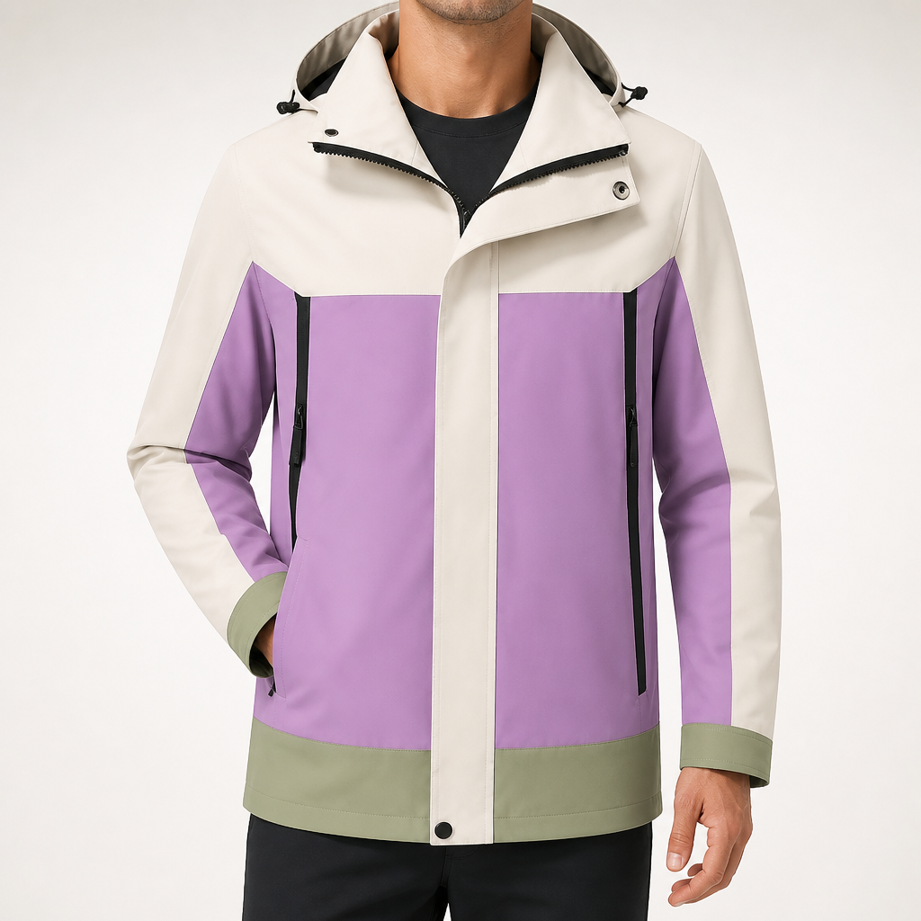 Beatrix | Mens Waterproof Jacket Windproof Hooded Lightweight Outdoor Work Coat, Design 4