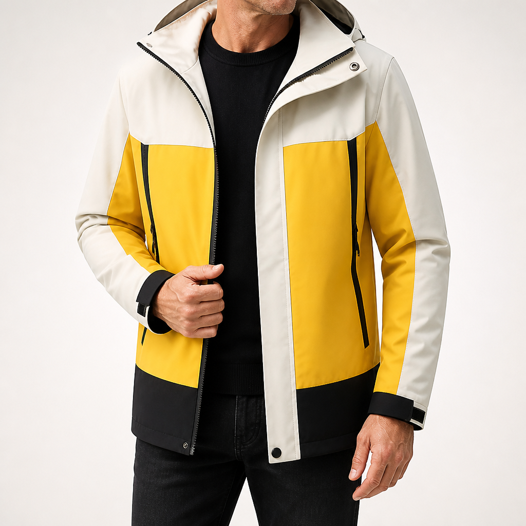Beatrix | Mens Waterproof Jacket Windproof Hooded Lightweight Outdoor Work Coat, Design 5