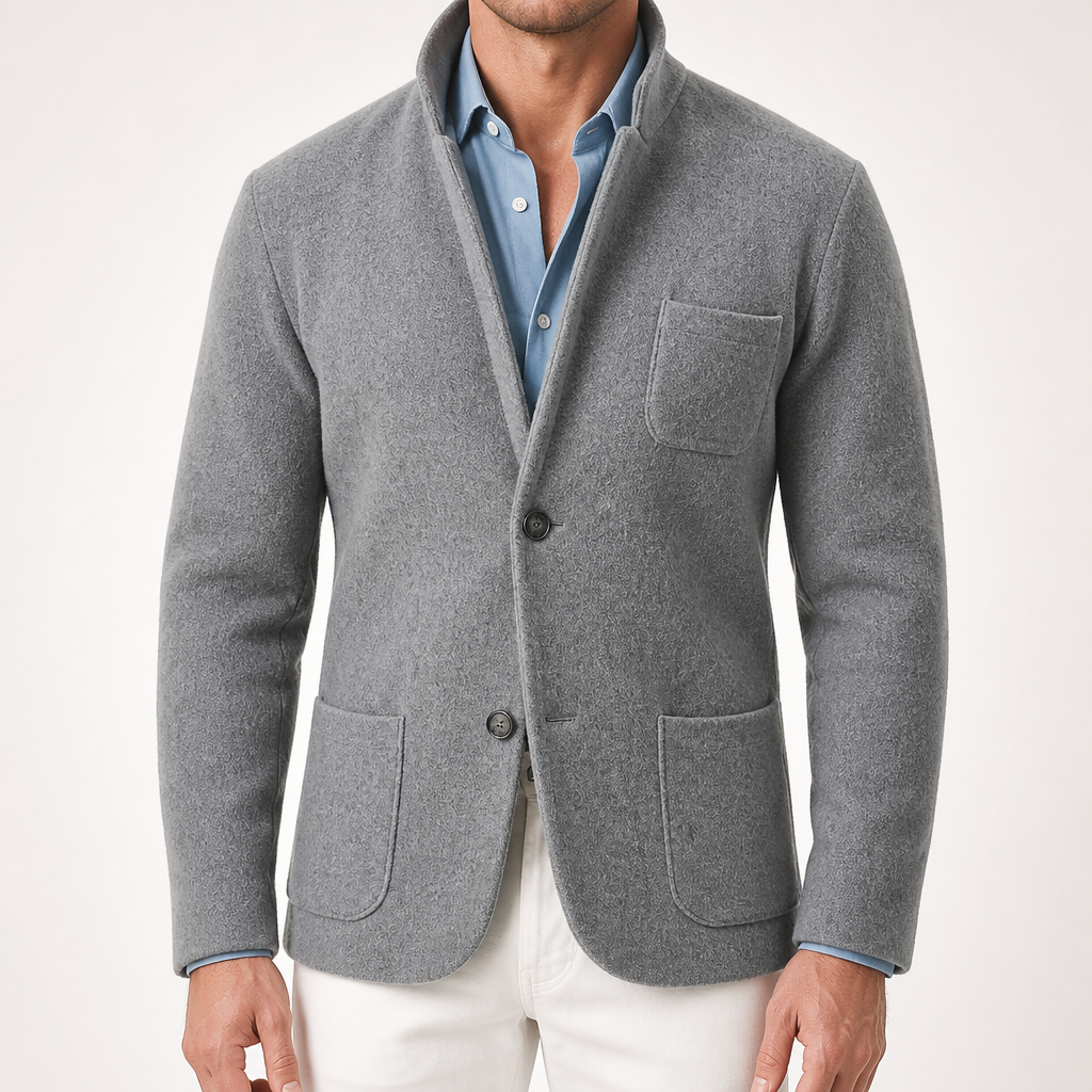 Bertram | Mens Casual Lapel Autumn Jacket, Dark Grey