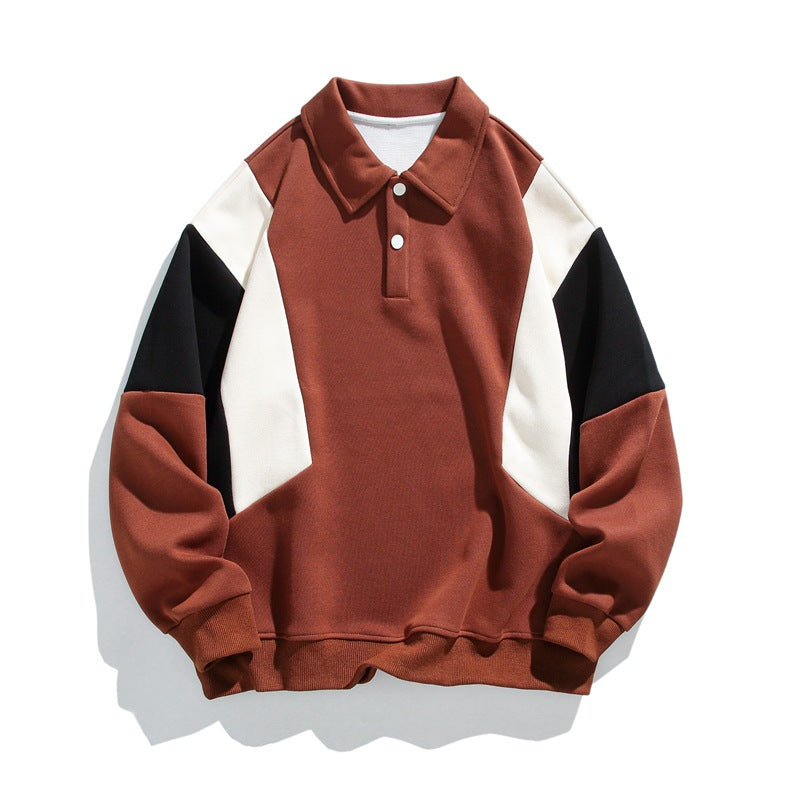 Bertram | Mens Colour Block Long Sleeve Polo Shirt Casual - 7