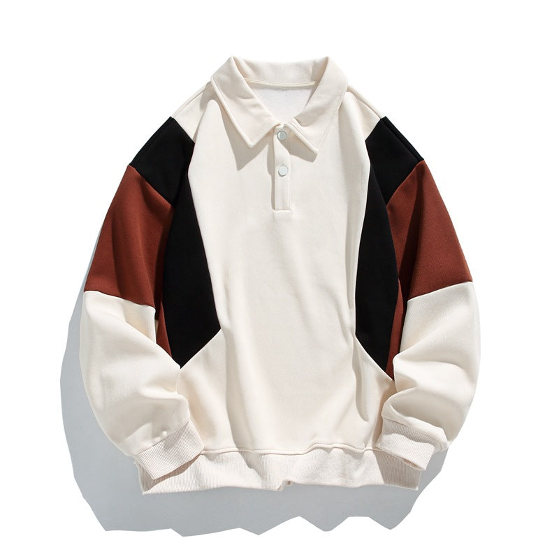 Bertram | Mens Colour Block Long Sleeve Polo Shirt Casual - 8