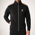 Bexley | Mens Tracksuit Stand Collar Two Piece Set Jacket Joggers, Black