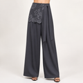 Bexley | Womens Trousers Wide Leg Faux Two Piece Suit Pants, Design 1