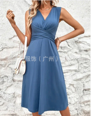 Bianca | Womens V Neck Short Sleeve Printed Summer Wedding Guest Casual Dresses - 1