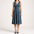 Bianca | Womens Wedding Guest Summer Printed V Neck Casual Dress, Print 1