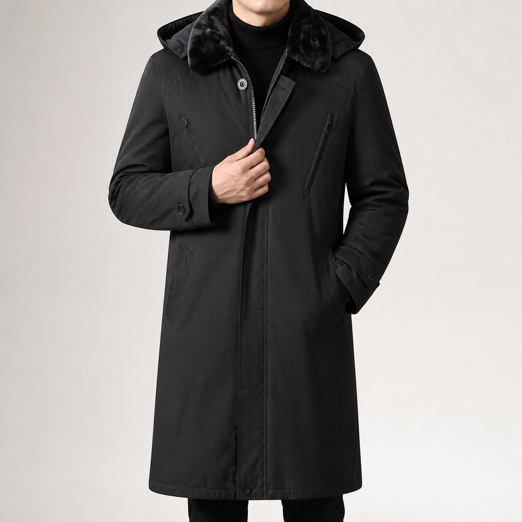 Boaz | Mens Waterproof Jacket Windproof Hooded Ski Outdoor Coat, Black 2