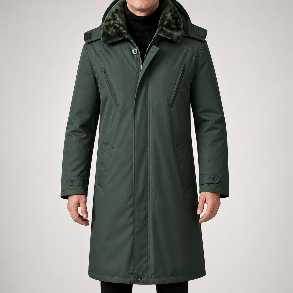 Boaz | Mens Waterproof Jacket Windproof Hooded Ski Outdoor Coat, Green 2