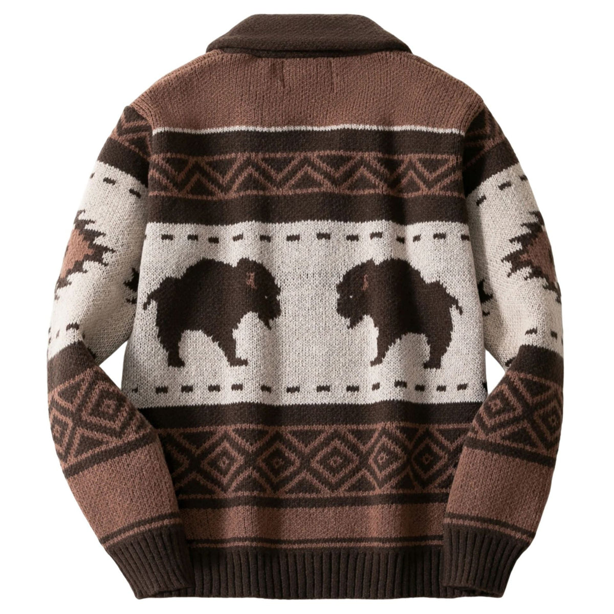 Bodhi | Mens Jacquard Knitted Jumper Jacket - 4