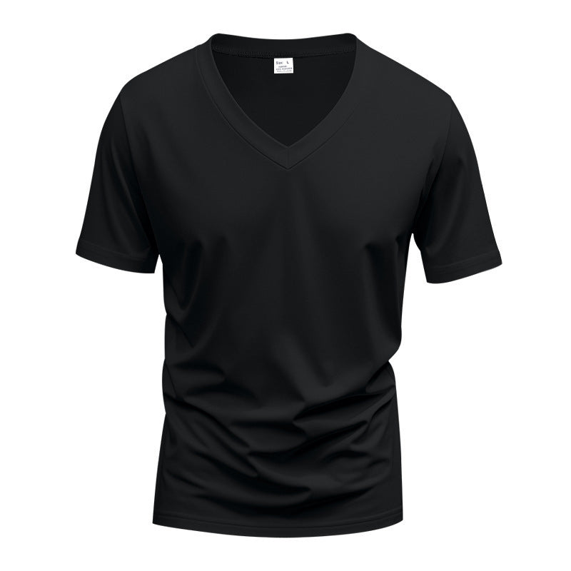 Callahan | Mens American Quick Dry V Neck Short Sleeve T Shirt - Black