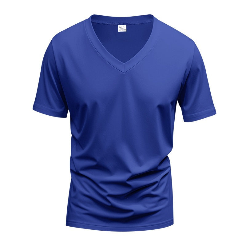 Callahan | Mens American Quick Dry V Neck Short Sleeve T Shirt - Blue
