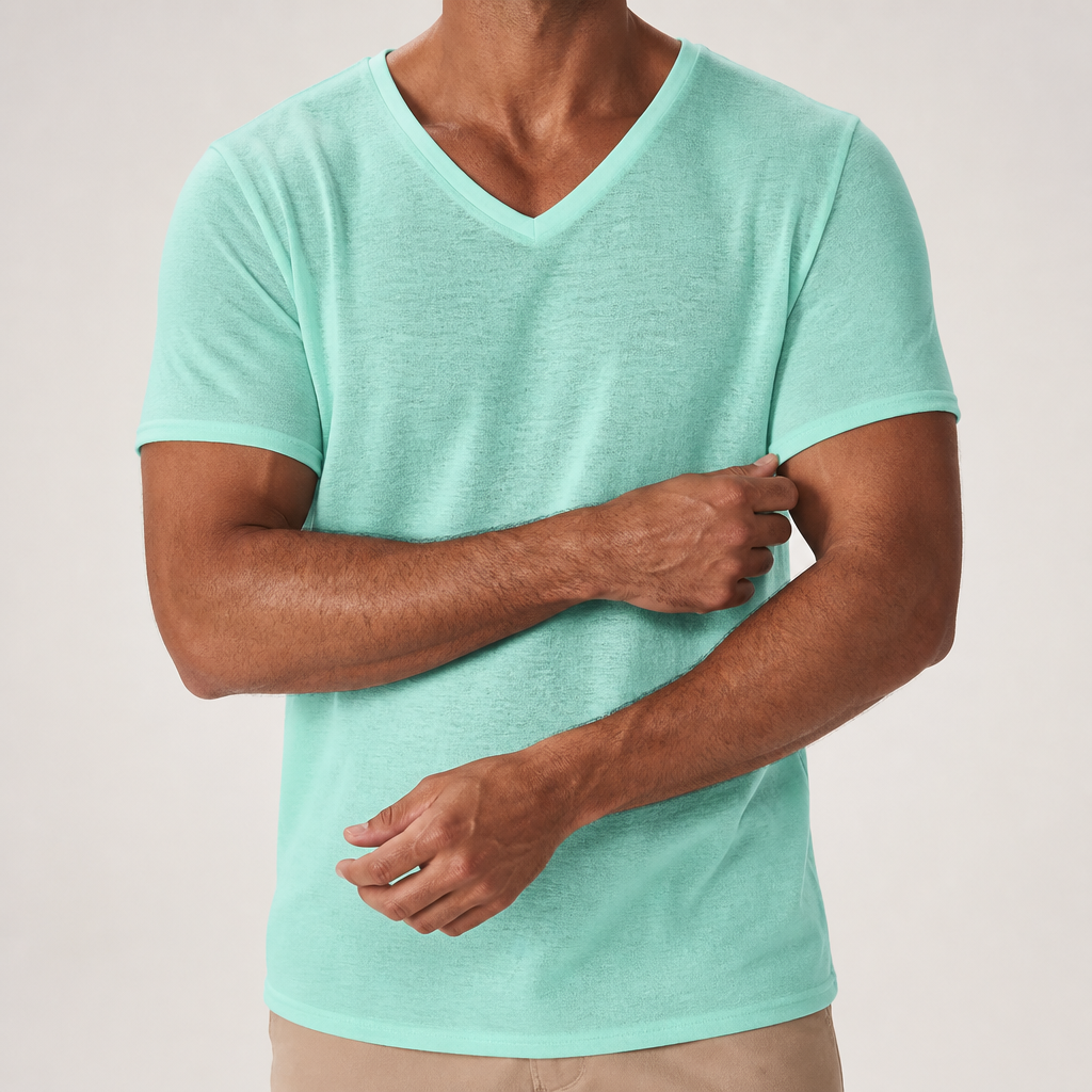 Callahan | Mens American Quick Dry V Neck Short Sleeve T Shirt, Mint