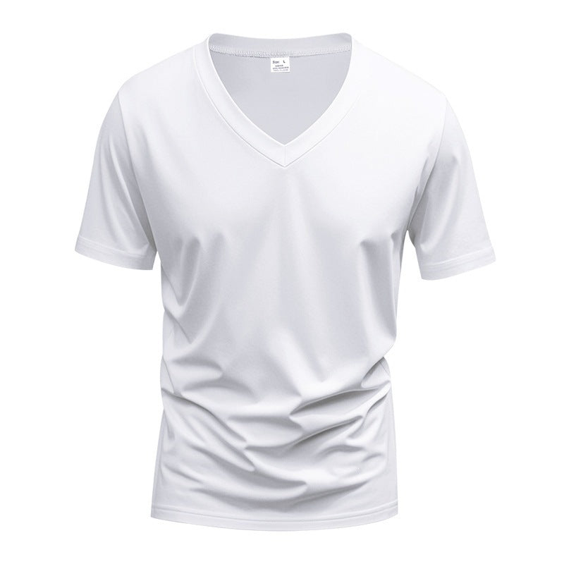 Callahan | Mens American Quick Dry V Neck Short Sleeve T Shirt - White