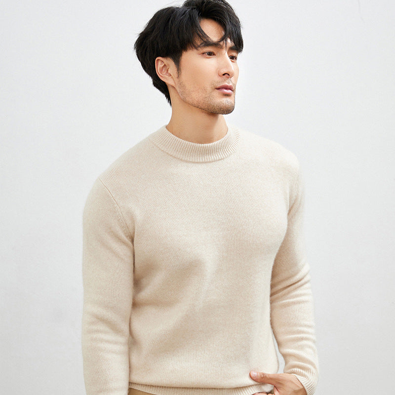 Callum | Mens Half Turtleneck Knitted Pullover Jumper - 2