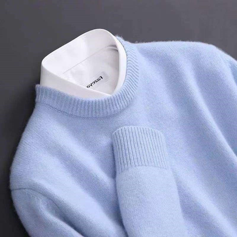 Callum | Mens Round Neck Slim Knitted Jumper - 1