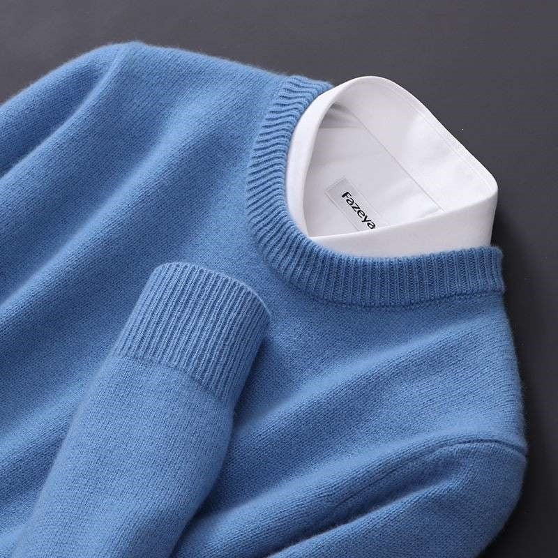 Callum | Mens Round Neck Slim Knitted Jumper - 3