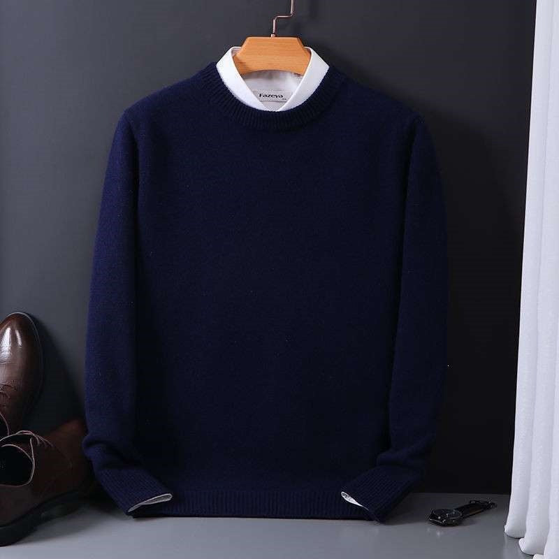 Callum | Mens Round Neck Slim Knitted Jumper - 5