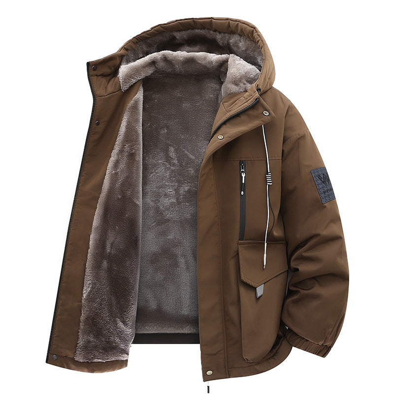 Callum | Mens Winter Fleece Lined Hooded Parka Padded Jacket - 2