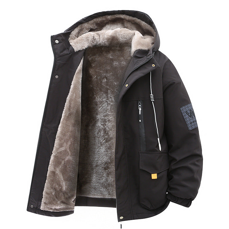 Callum | Mens Winter Fleece Lined Hooded Parka Padded Jacket - 5
