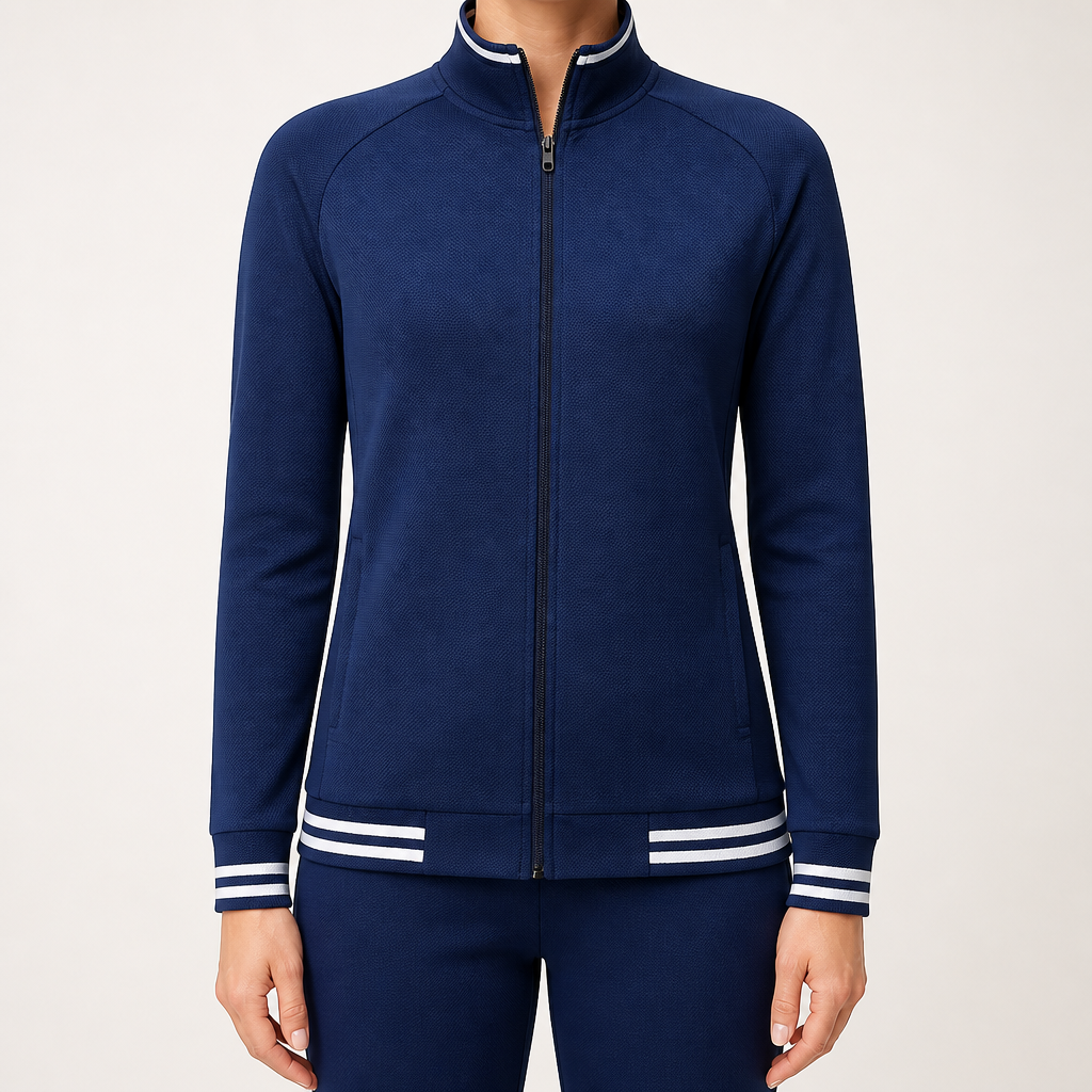 Camilla | Womens Varsity Tracksuit Zip Up Baseball Jacket Two Piece Sports Set, Design 5